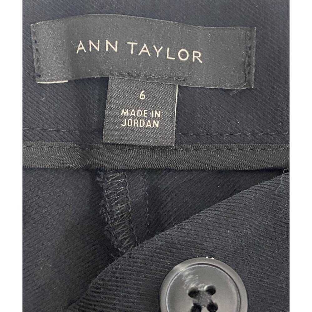 Ann Taylor wide leg cropped pants black women’s 6 resort vacation career office - Picture 5 of 10